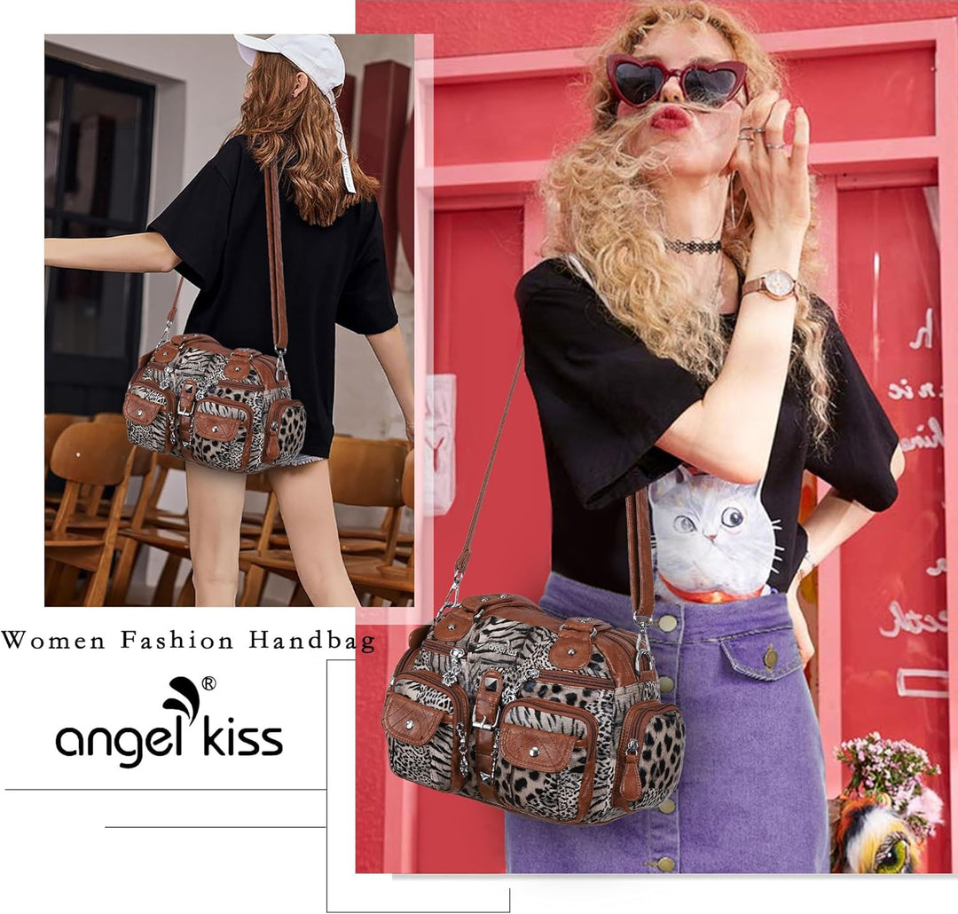 Angel Kiss Handtaschen, Umhängetaschen, Damen, Leder, grosse Kapazität, Umhängetasche, Damen, PU-Led