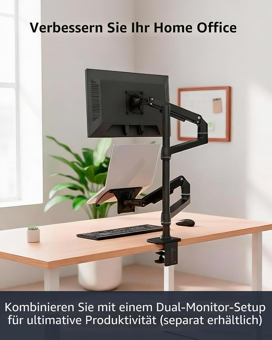 Ergounion VESA Laptop Adapter für Monitorarm – 100 x 100 mm VESA Laptop Halterung – Armhalterung für