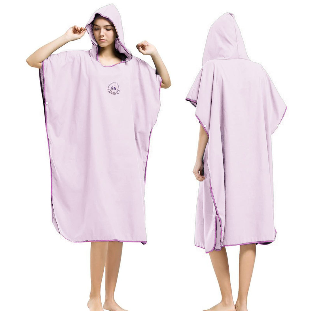 Hiturbo Mikrofaser Handtuch Poncho, Umziehhilfe Strand, Surf Poncho Herren und Damen Changing Robe,