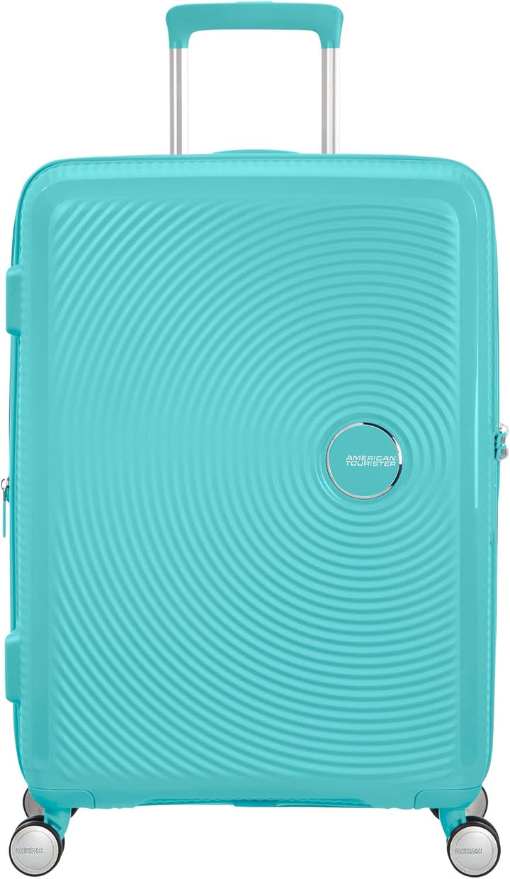 American Tourister Soundbox - Spinner M Erweiterbar Koffer, 67 cm, 71.5/81 L, Blau (Poolside Blue) P
