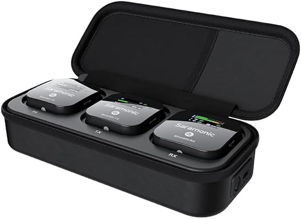 Saramonic Kabelloses Mikrofonsystem, Blink900 B2 Ultracompact Zweikanal-Mikrofon für DSLR, spiegello