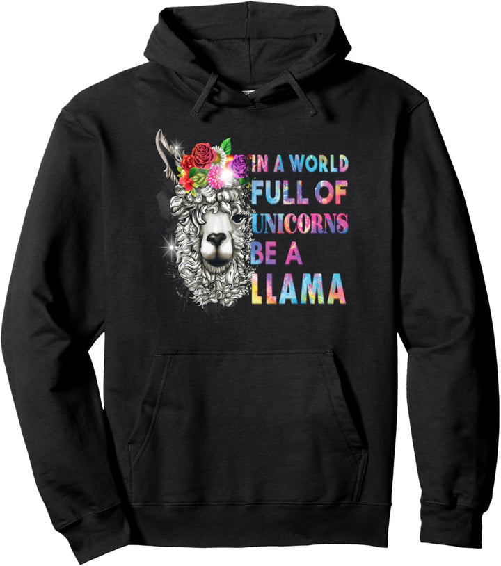 In einer Welt voller Einhörner sei ein Lama-Alpaka-Geschenk Pullover Hoodie
