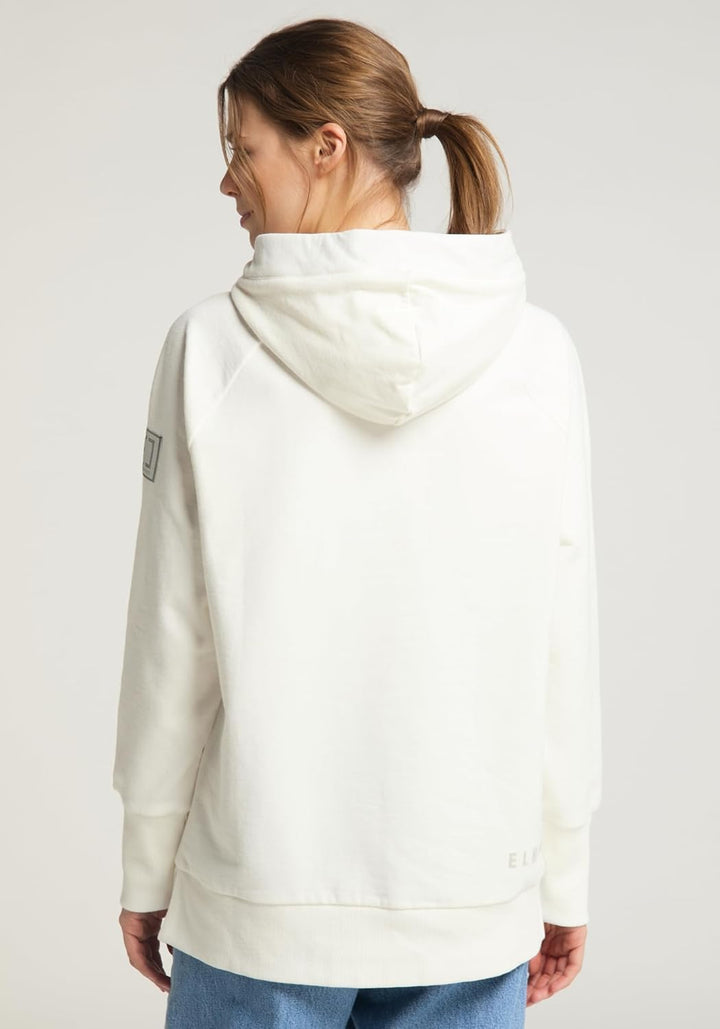 Elbsand Svana Damen Hoodie, Sweatshirt mit Kapuze, Rundhalsausschnitt Cloud White XS, Cloud White XS
