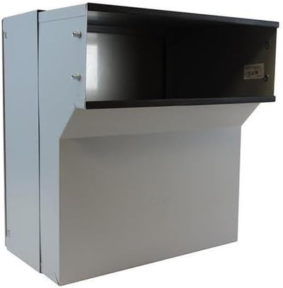 F-04 Edelstahl Mauerdurchwurf Briefkasten (Tiefe: 18-27 cm) - LETTERBOX24.de