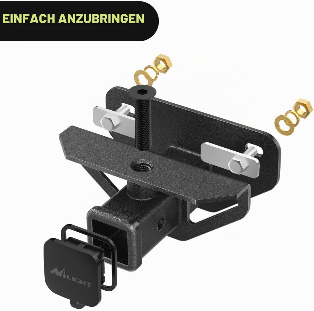 Nilight Anhängerkupplung und Abdeckungssatz, 5,1 cm (2 Zoll), für Dodge Ram 1500 & 2003-2013 Ram 250