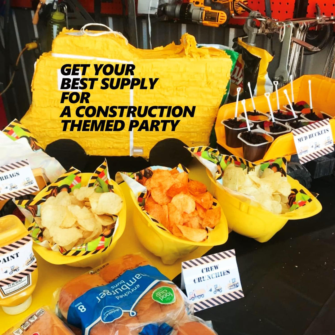 Novelty Place Construction Partyhüte - Verkleide weiche Hüte für Kinder und Erwachsene (12 Stück) 12