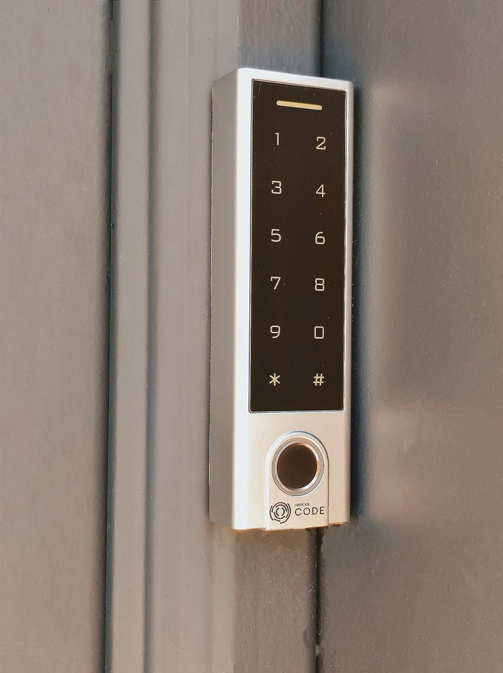 REMOCK RCODE CODE Touch-Tastatur, mit Fingerabdruck, Karten-und Codeleser, Silber