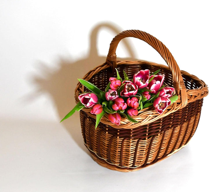 Weidenkorb Einkaufskorb Picknickkorb Geschenkkorb Tragekorb Vollweide geflochten K1-314-8