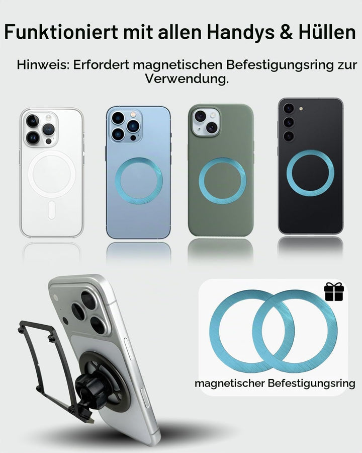 Magnet Handyhalterung kompatibel mit BMW F20 F30 F31 F32 F33 F34 2013-2018 360 Grad einstellbares Ko