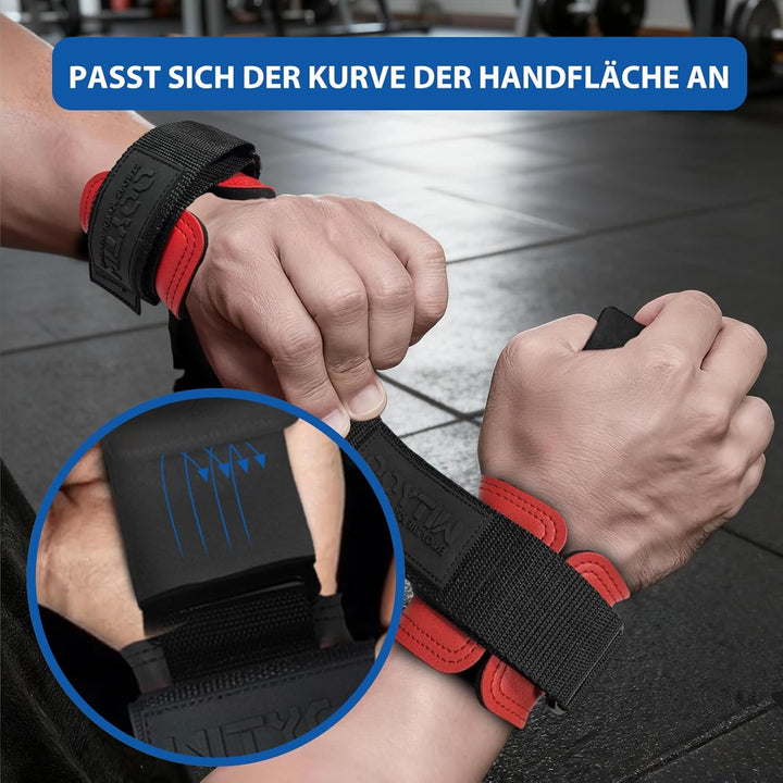 Zughilfen Haken Krafttraining, Fitness Powerlifting Weight Lifting Hook, Lifting Straps für Männer &