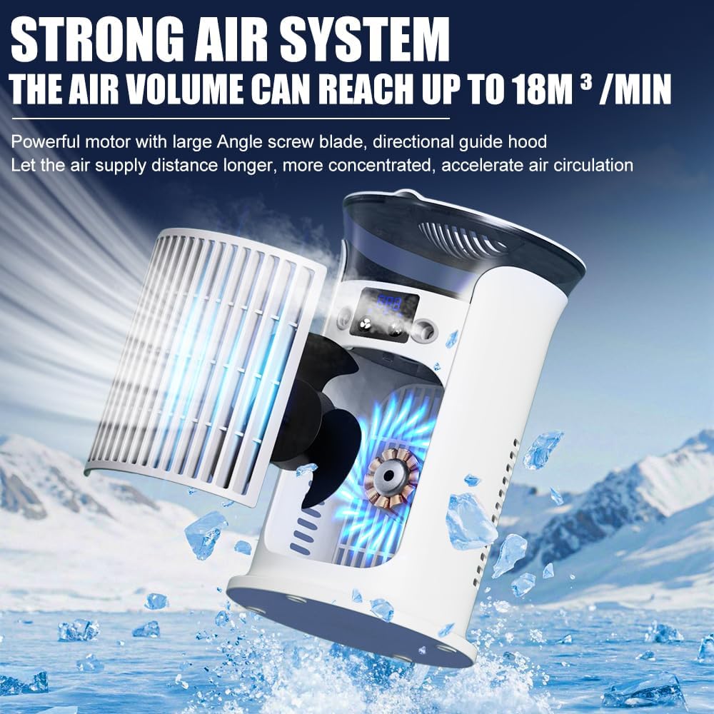 Mobile Klimaanlage Mini Klimagerät, Luftkühler Kleine Klimaanlage Mobil für Zimmer, Air Conditioner