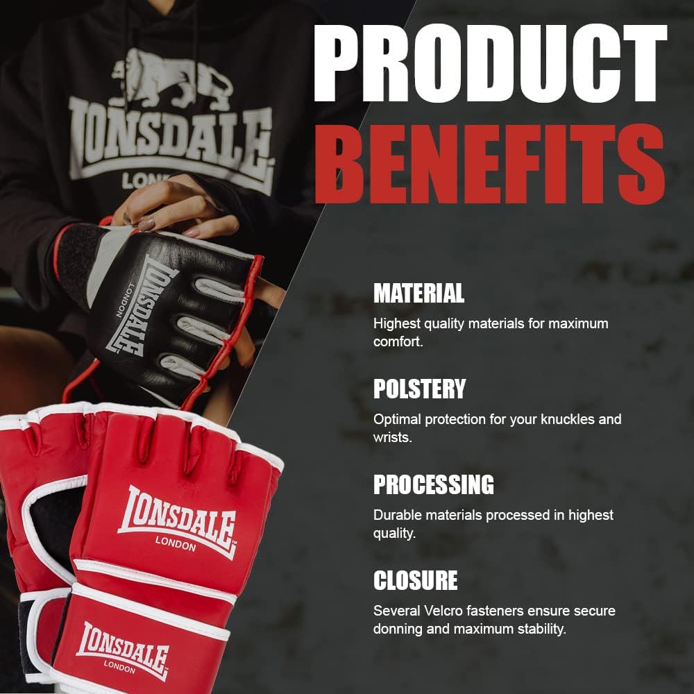 Lonsdale Unisex-Adult Harlton Equipment, Red/White