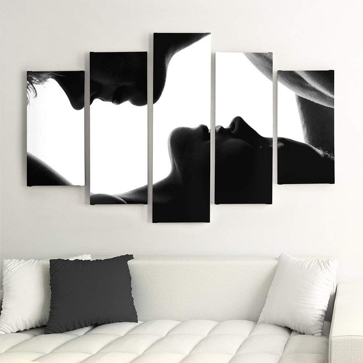 Feeby Frames, Leinwandbild, Bilder, Wand Bild - 5 Teile - Wandbilder, Kunstdruck XXL, TypA, 250x120