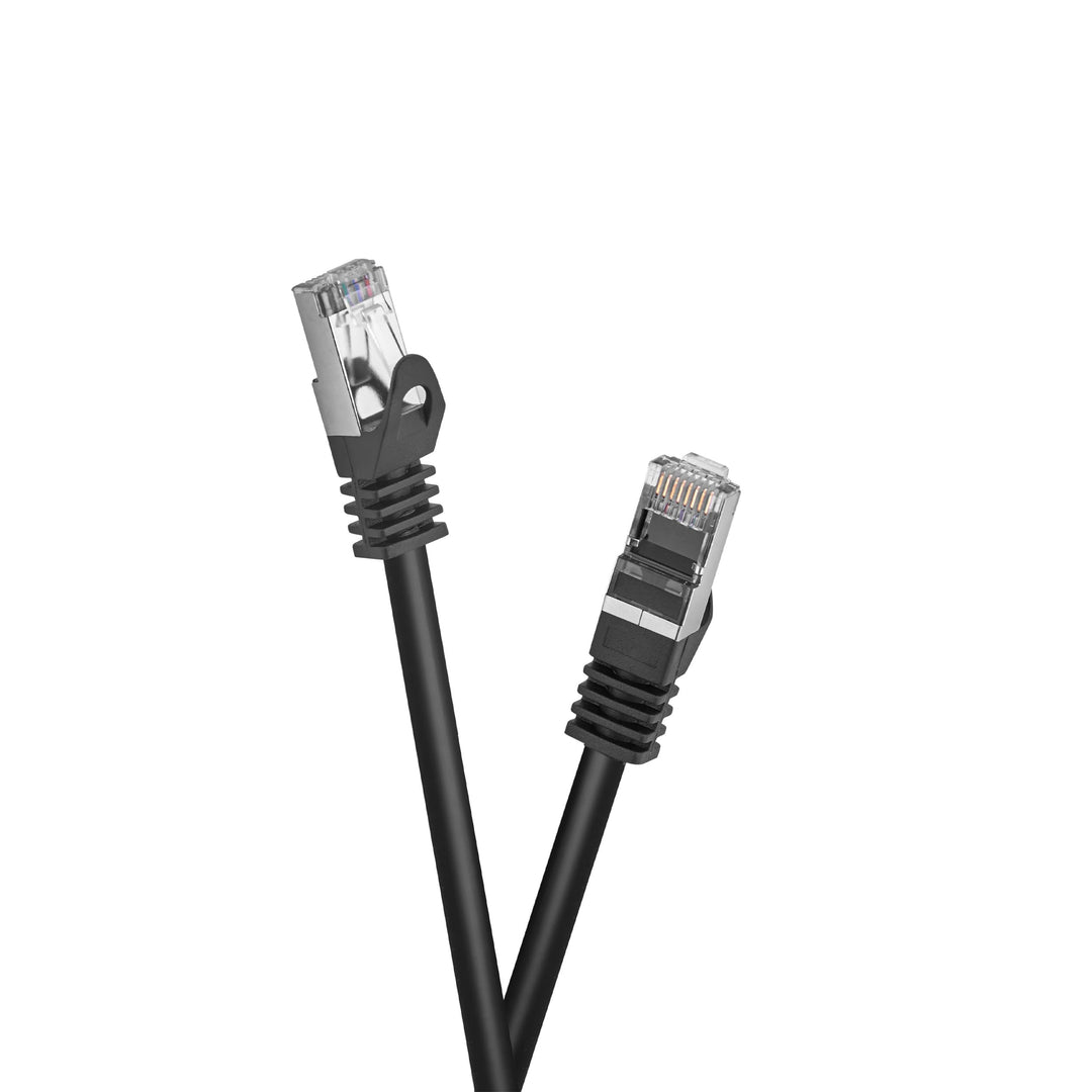 celexon CAT 6A Patchkabel S/FTP - 1m - schwarz - RJ45 auf RJ45, TIA/EIA 568B - 10 Gbps, 500 MHz - ho