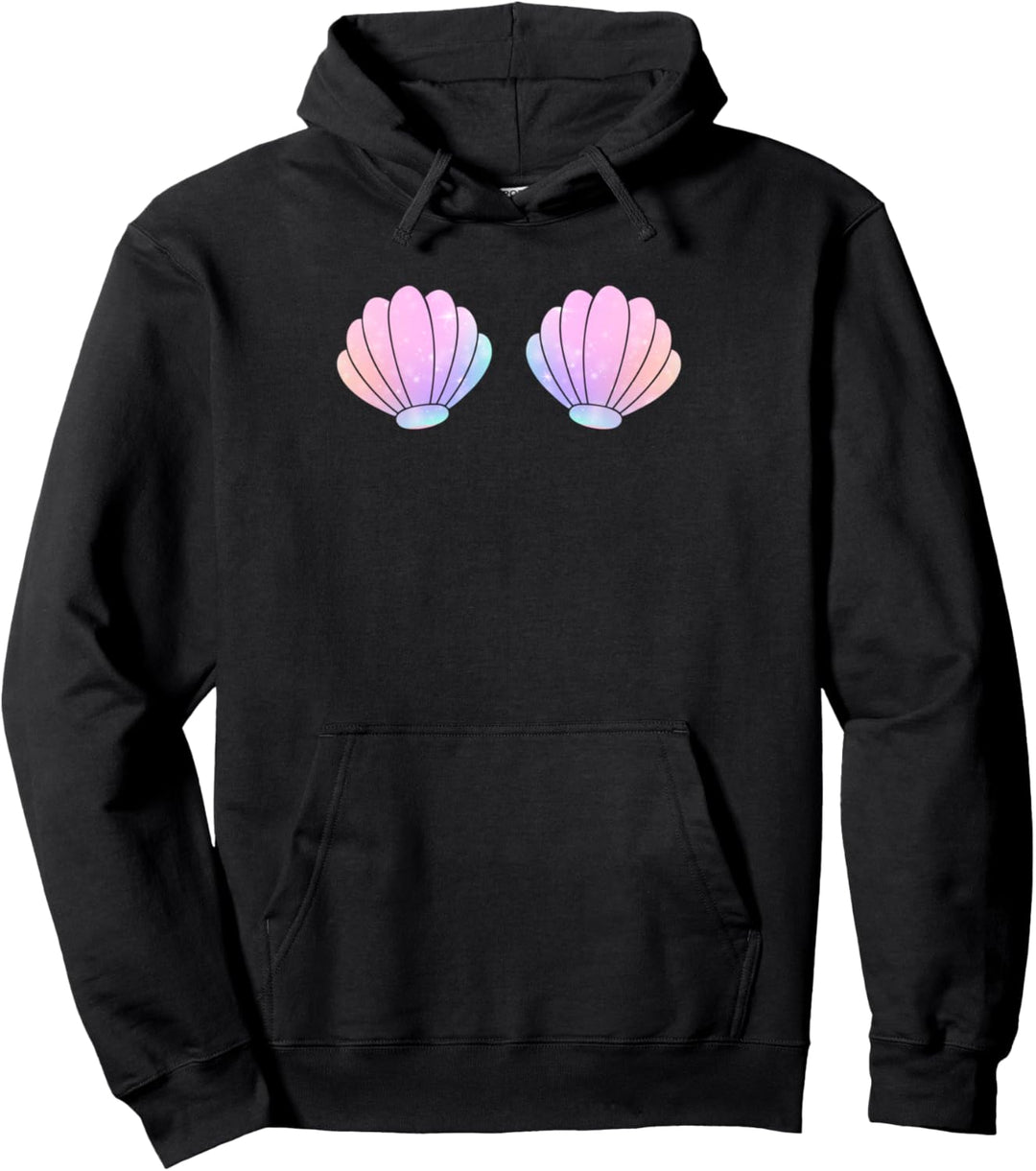 Mermaid Sea Shell Bra Costume Matching Bachelorette Party Pullover Hoodie