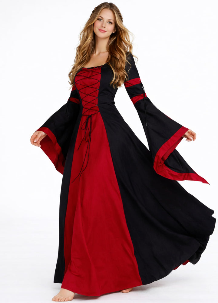MAYLYNN Mittelalter Kleid Gewand Keyla rot - LARP, Grösse:XL XL Rot, XL Rot