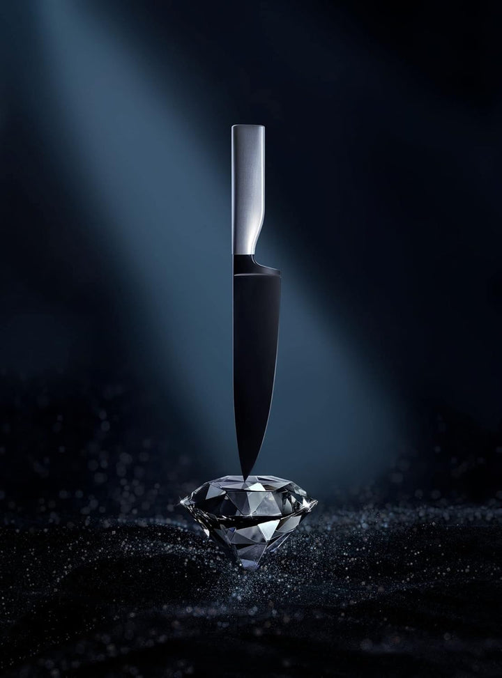 WMF Ultimate Black Fleischmesser 34 cm, Made in Germany, Küchenmesser, Diamond Cut, Klinge 20 cm, si