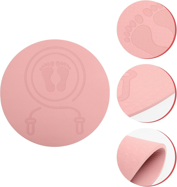 Schalldichte Springseilmatte 60cm Rosa Verdickte Trainingsmatte aus Tpe für Sport und Gymnastik im I