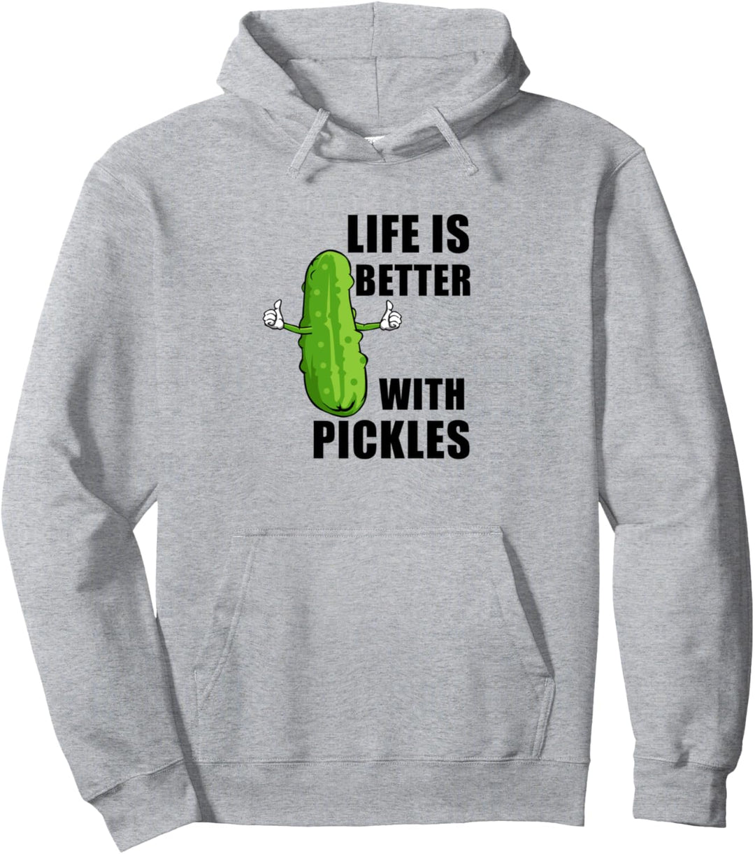 Ironischer Spruch Leben mit Gurken Fermentierte Gurke Pullover Hoodie