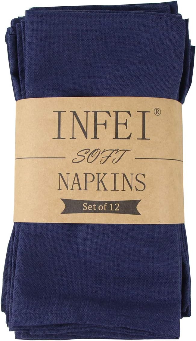 weich Polyester -Leinen gemischt Abendessen Cloth Servietten, 12 Stück (40 x 40 cm), für Veranstaltu