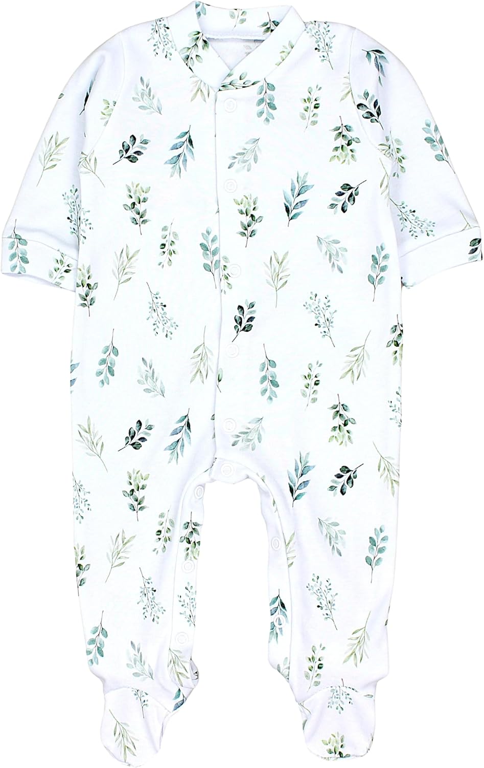 TupTam Baby Jungen Schlafstrampler Langarm Strampler Schlafanzug mit Fuss 3er Pack 50 Bärchen Blätte