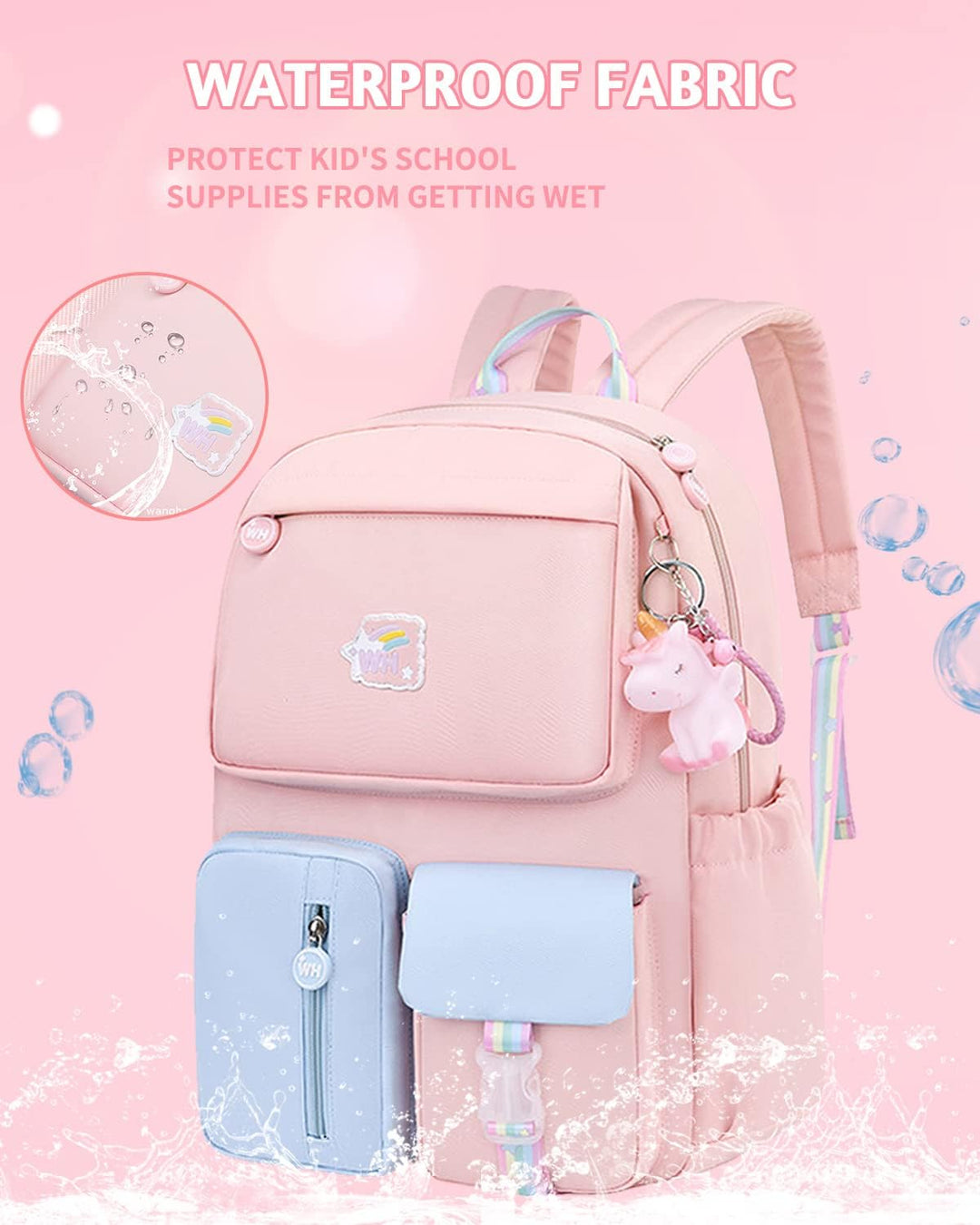 Amythe Kinderrucksack Mädchen,Rucksack Kindergarten,Schulranzen Mädchen 1-3. klasse, Leichte und Was