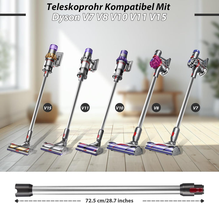 Verlängerungsrohr für Dyson Saugrohr V11 Kompatibel mit Dyson Rohr V15 V 11 V10 V8 V7, Starres Teles