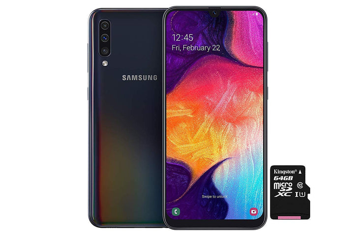 Samsung Galaxy A50 Smartphone Bundle (16.3cm (6.4 Zoll) 128GB interner Speicher, 4GB RAM, Dual sim,