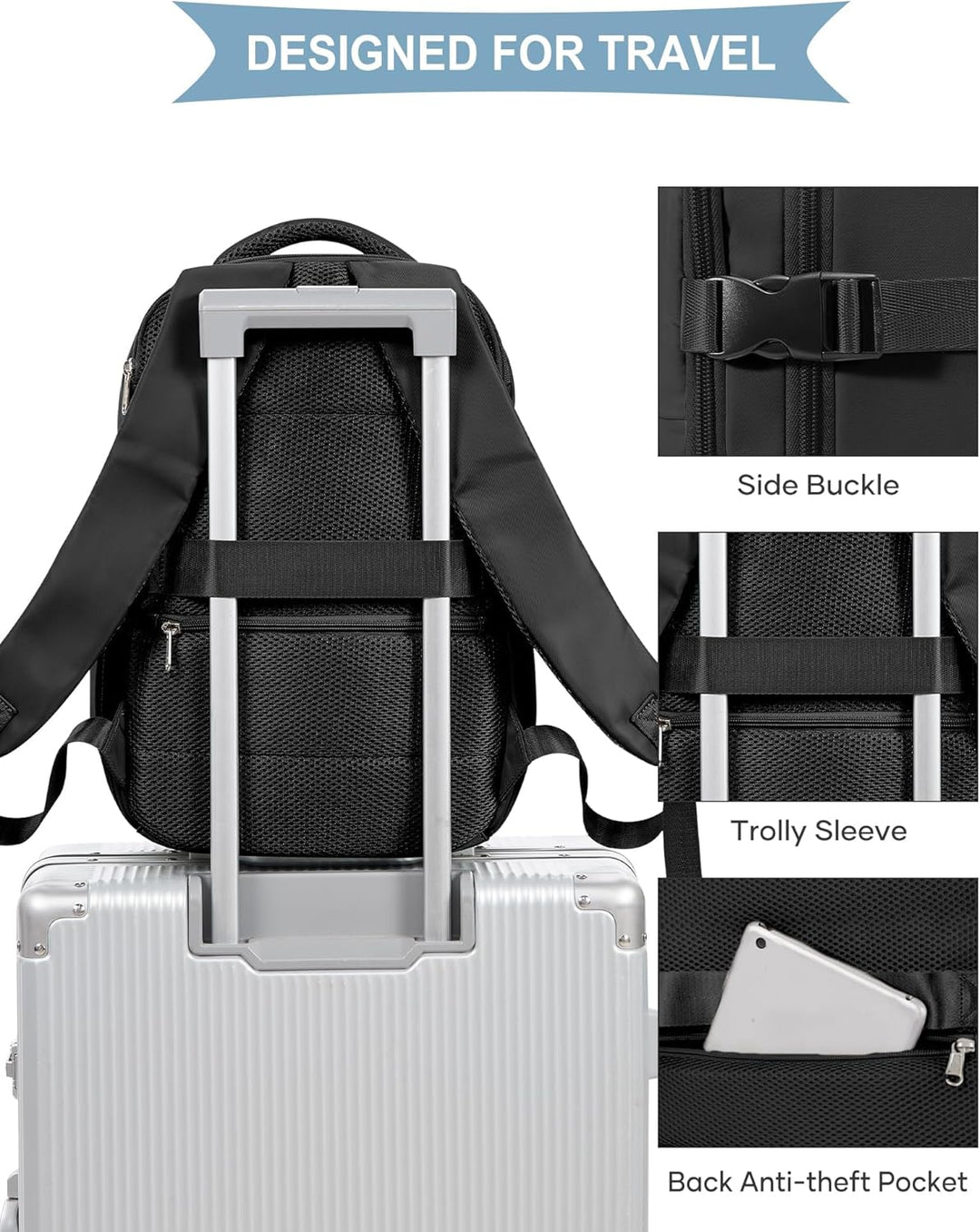 SZLX Ryanair Handgepäck Rucksack Damen für Flugzeug Untersitz Kabinentasche Reiserucksack Handgepäck