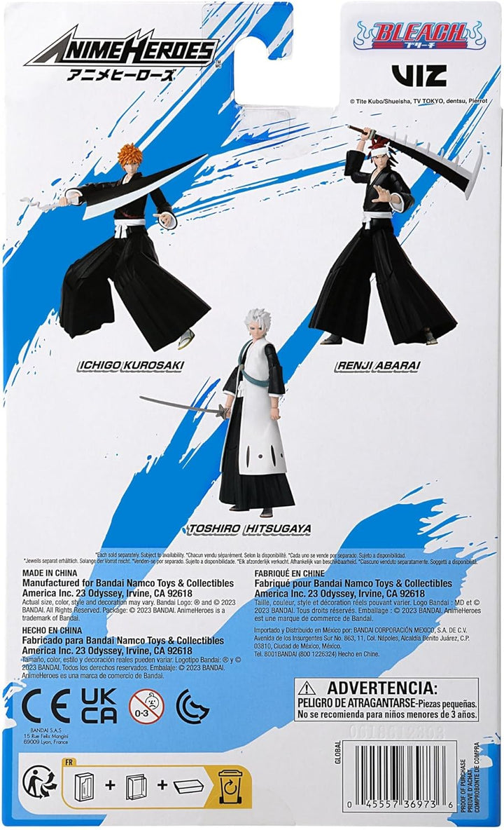 BANDAI – Anime Heroes - Bleach - Anime Heroes Figur 17 cm - Hitsugaya Toshiro - 36973, Hitsugaya Tos