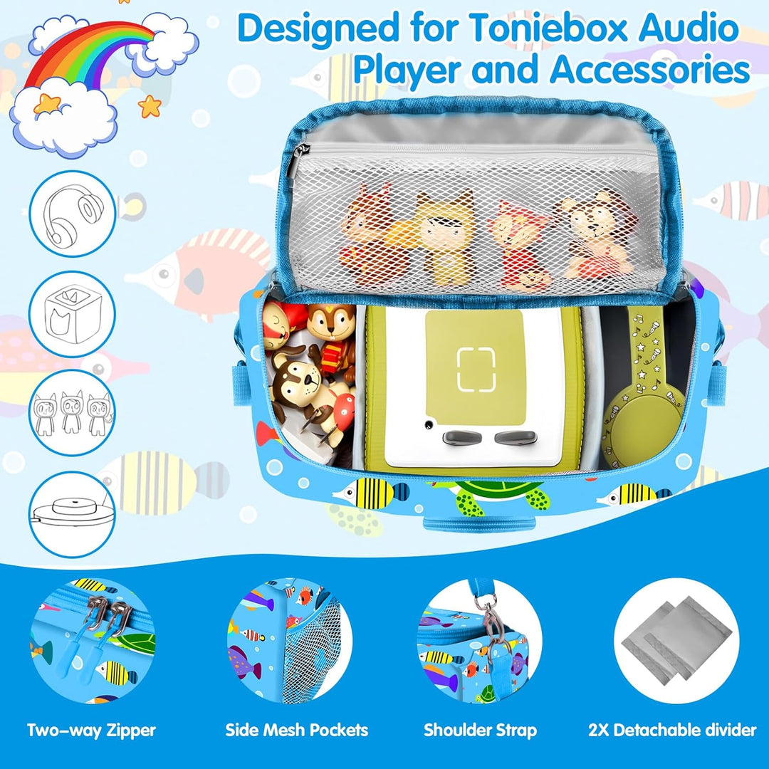 LPQKCcY Tasche for Toniebox, Transporttasche for Tonie Starter Set, Kopfhörer, Ladestation und Zubeh