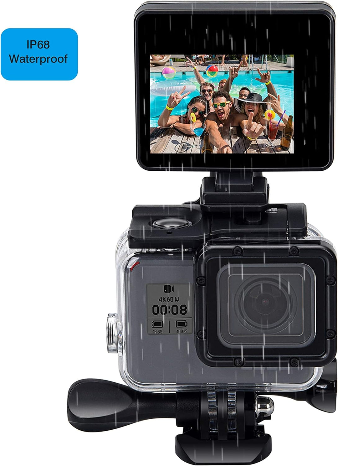 Suptig LCD-Bildschirm Selfie LCD-Bildschirm Kompatibel mit Gopro Hero 9 Hero 8 Hero 7 Hero 6 Hero 5