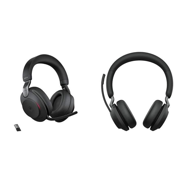 Jabra Evolve2 85 Wireless PC Headset with Charging Stand & Evolve2 65 Wireless Headset – Noise Cance