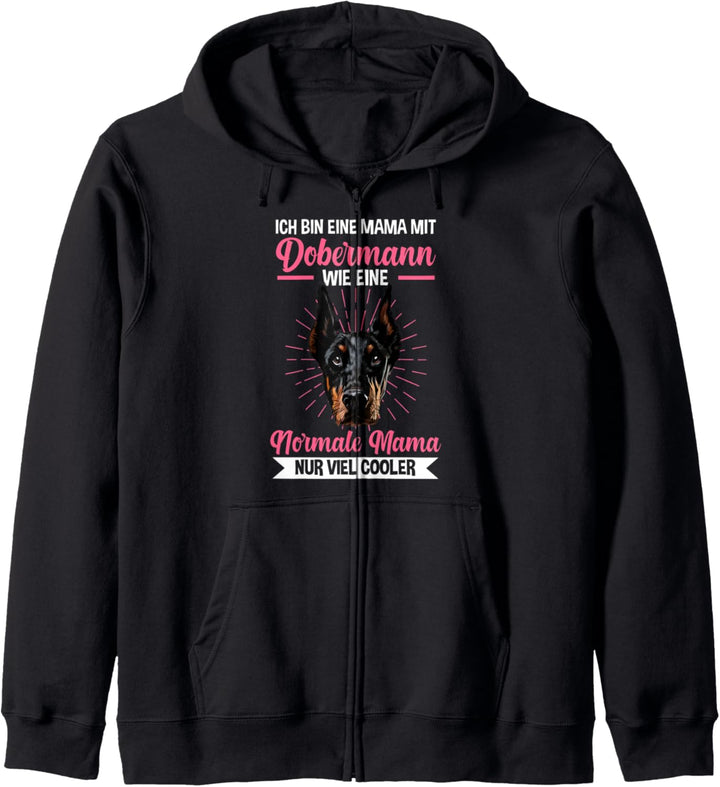 Mama Mutter Muttertag Dobermannmama Dobermann Kapuzenjacke