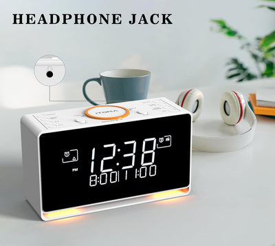 iTOMA DAB Radiowecker (DAB, UKW, Uhrenradio, Wecker mit Zwei einstellbaren Weckzeiten, Snooze-Funkti