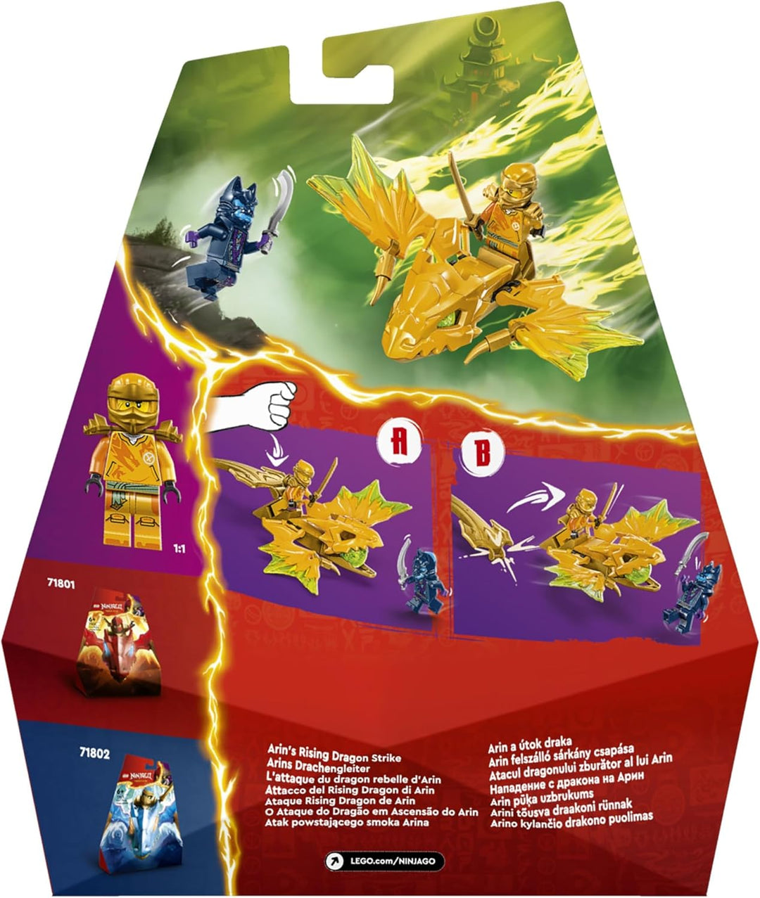 LEGO NINJAGO Arins Drachengleiter, Ninja-Set mit Drachen-Spielzeug und Figuren inkl. Arin-Minifigur