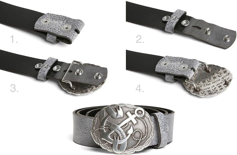 VaModa Vollrindleder 4cm Wechselgürtel Jeansgürtel Belt 40 mm | Ledergürtel für Damen Herren 4,0 cm