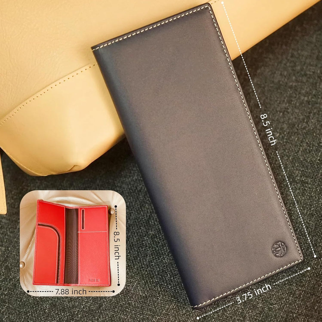 PACER GO Echtes Lede RFID-Blocker für Reisesicherheit Tragbare Reisepasshülle Minimalistischen Stil