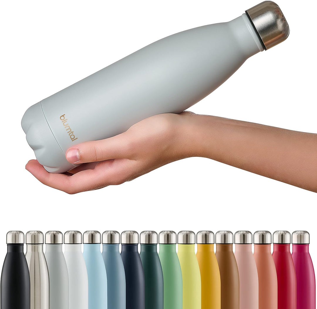 Blumtal Trinkflasche 350 ml Edelstahl - auslaufsichere Isolierflasche - BPA-freie Trinkflasche kalt