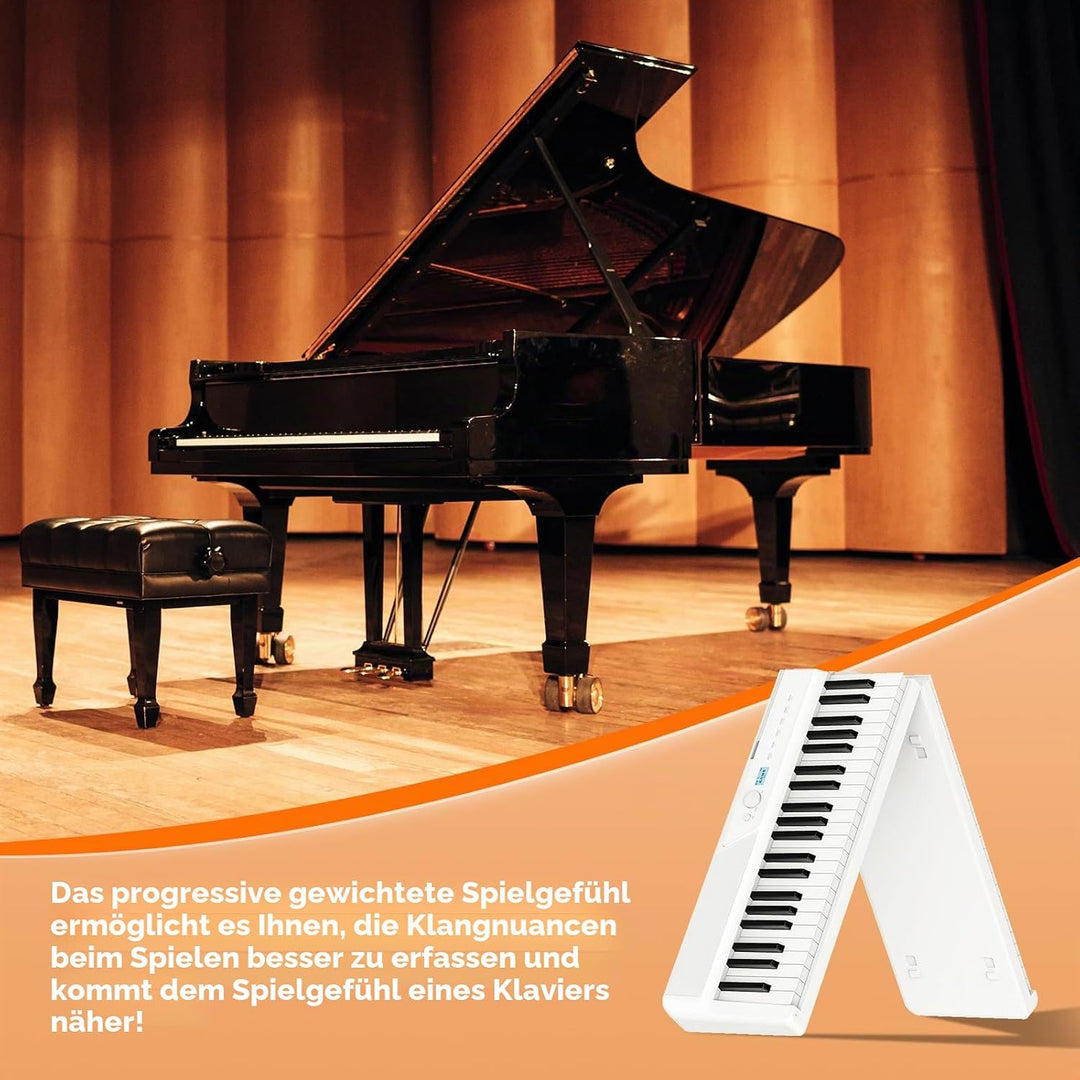 TERENCE 30W Pianoforte digitale Il pianoforte elettronico pieghevole più sottile e leggero Tastiera