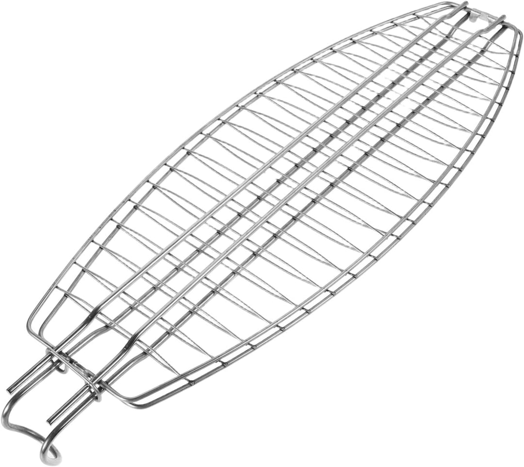 BESTonZON Gemüsegrillkorb Aus Edelstahl Für Camping Und Outdoor-Grillen Fischgrillrost Mit Faltbarem