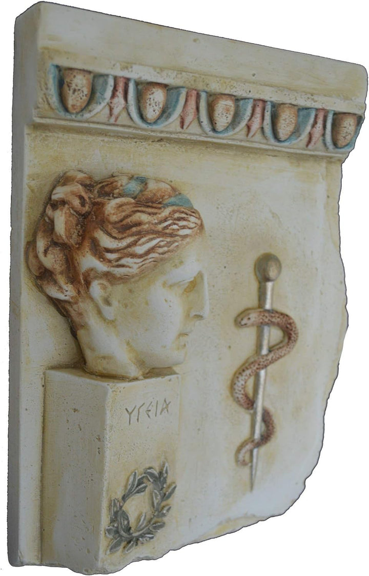 Hygieia Skulptur Relief Qualitäts Artefakt – Göttin der Gesundheit