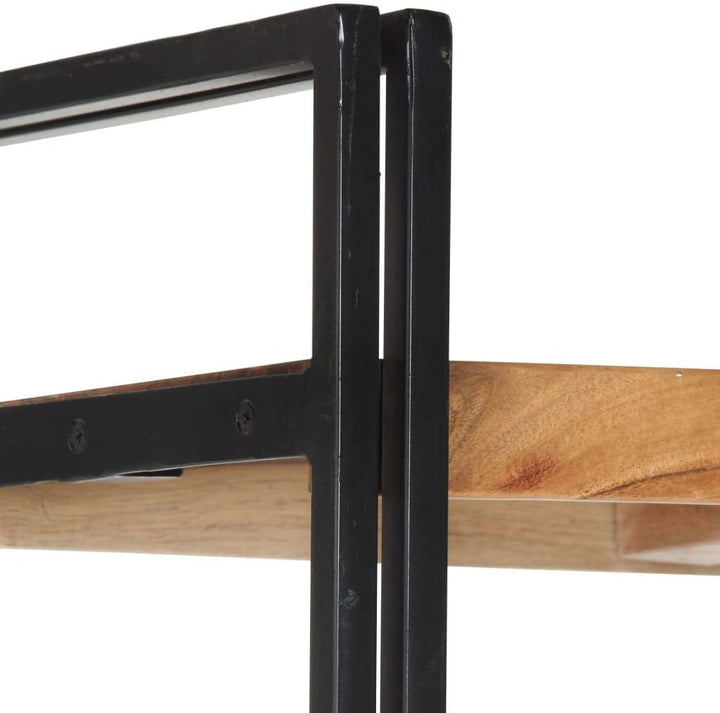 vidaXL Akazienholz Massiv Bücherregal 5 Fächer Industriestil Standregal Büroregal Wandregal Holzrega