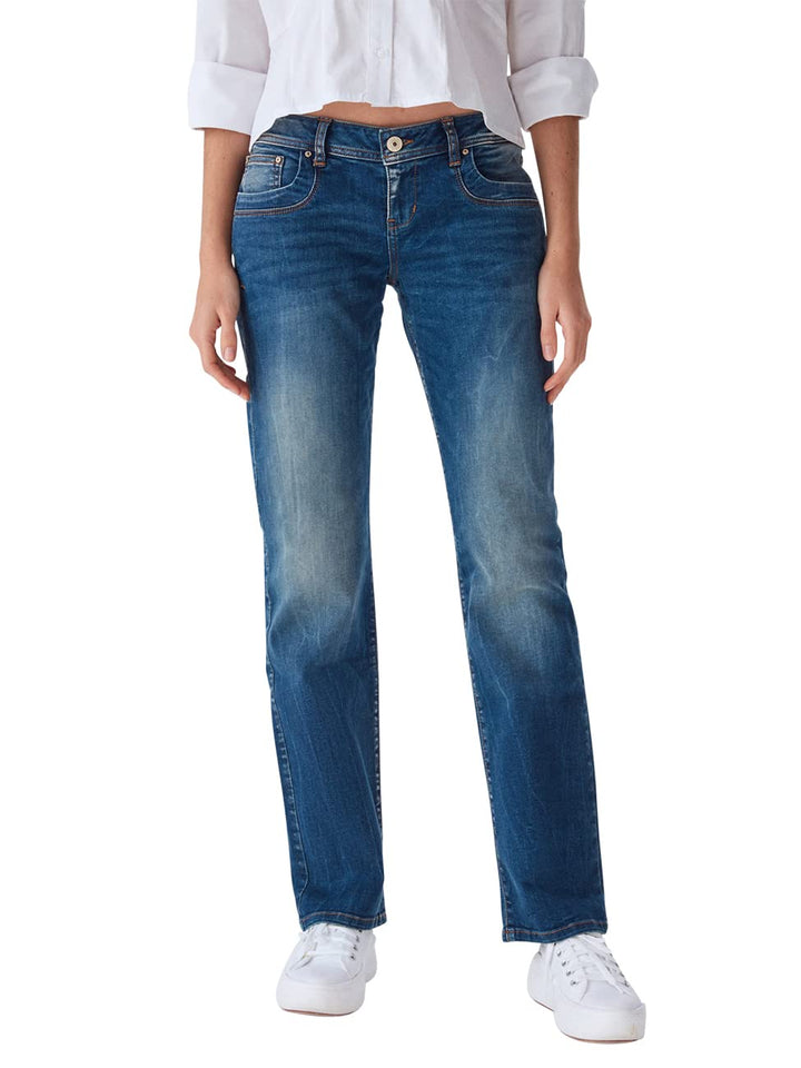 LTB Jeans Damen Valentine Straight Fit Jeanshose Hose Denim Tiefer Bund Blau 24 25 26 27 28 29 30 31