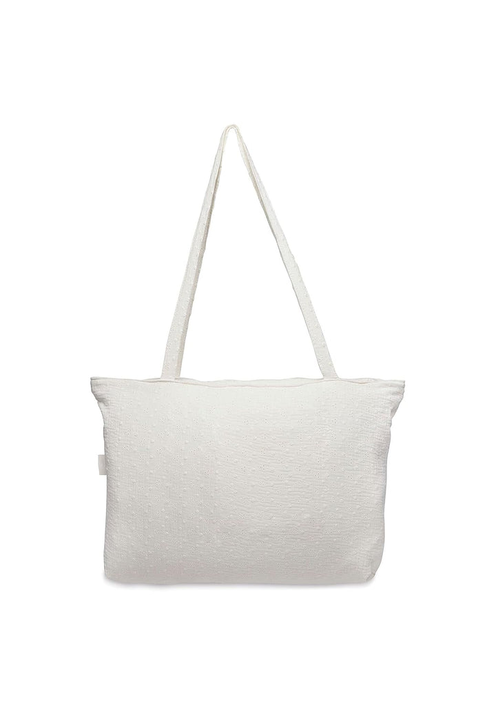 Jollein Shopper Tasche Umhängetasche Wickeltasche Ivory samtweiss | 027-821-66069 Weiss, Weiss