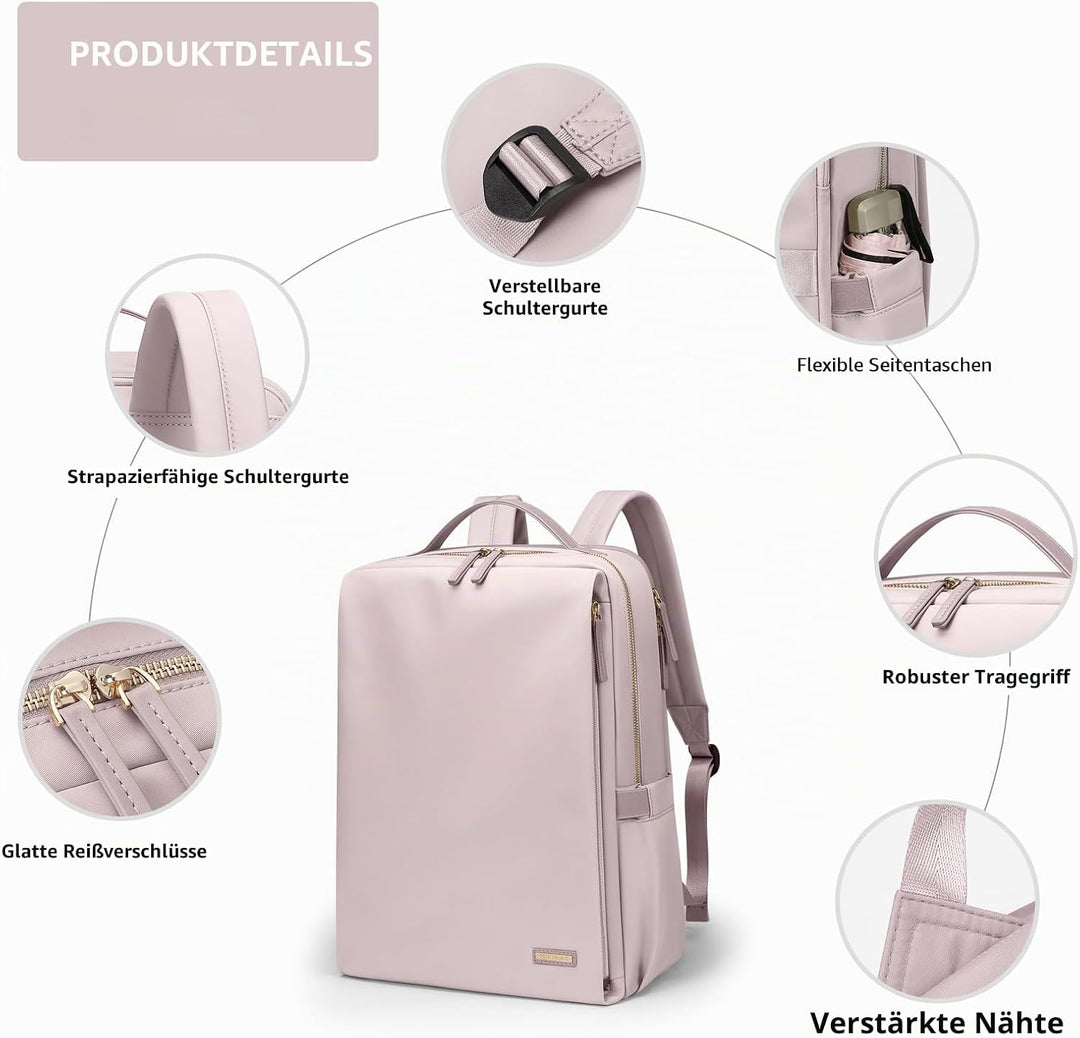 Stilvoller Laptop Rucksack für Damen von Fluggesellschaften zugelassen, Perfekt für die Arbeit das C