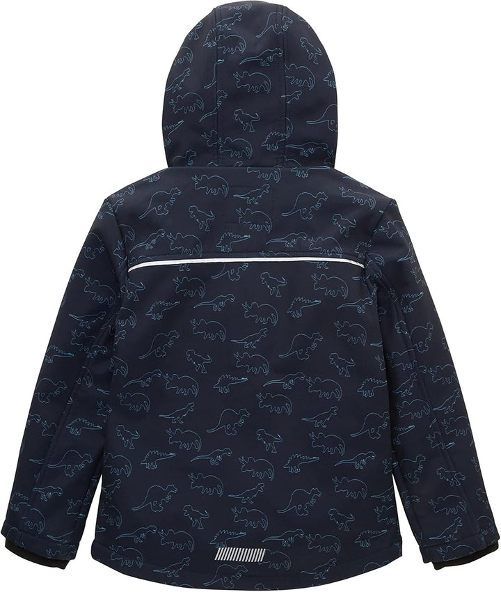 TOM TAILOR Jungen Kinder Softshell Jacke mit Allover - Print, 31643 - Navy Blue Outlined Dino Aop