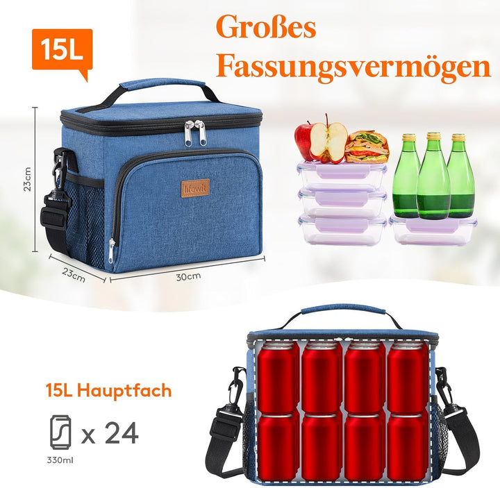 Lifewit Isolierte Kühltasche, Wiederverwendbare Lunchtasche, Tragbare Kühlbox, weiche Tragetasche, a