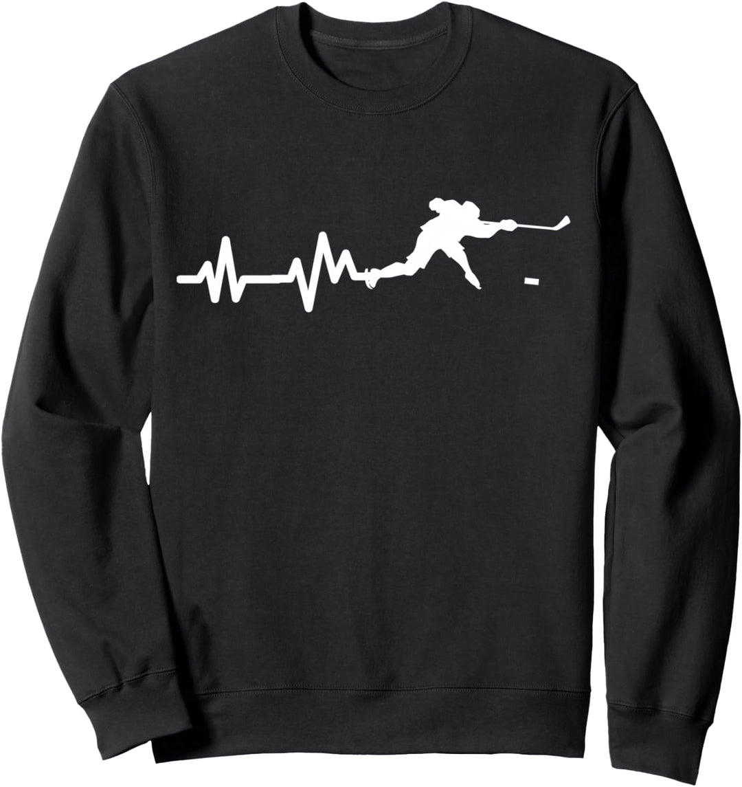 Eishockeyspieler Herzschlag Eishockey Sweatshirt