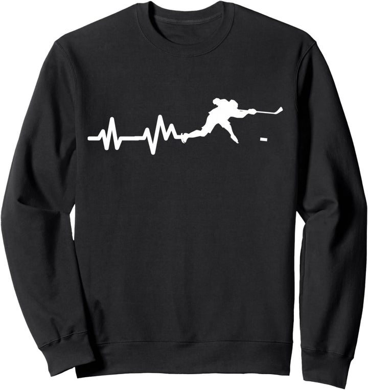 Eishockeyspieler Herzschlag Eishockey Sweatshirt